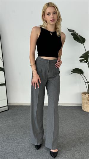 Palazzo Model Kumaş Pantolon Füme 