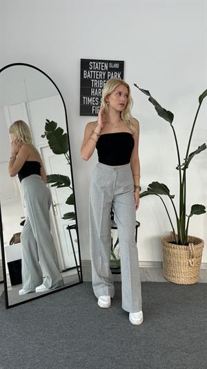 Palazzo Model Kumaş Pantolon Gri