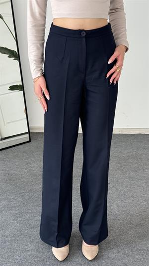 Palazzo Model Kumaş Pantolon Lacivert