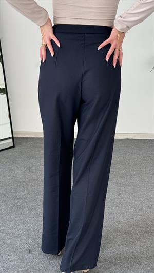 Palazzo Model Kumaş Pantolon Lacivert