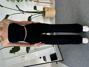 Palazzo Model Kumaş Pantolon Siyah