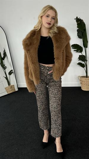 Premium Kalite Astarlı Kürk Kahverengi