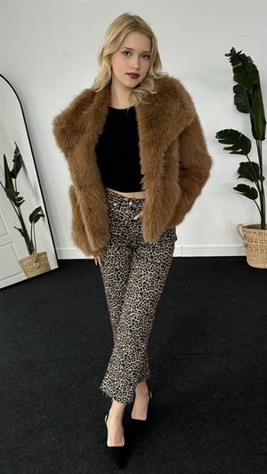 Premium Kalite Astarlı Kürk Kahverengi