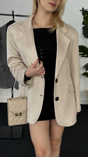 Premium Kalite Astarlı Süet Ceket  Vizon