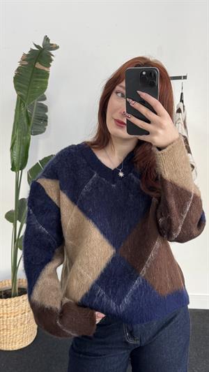 Sakallı Kumaş Balaklava Kazak Lacivert 