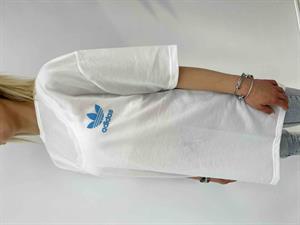 Sırtı Baskılı Adidas Tshirt İki İplik  - Beyaz