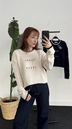 Tommy Jeans Kazak Krem