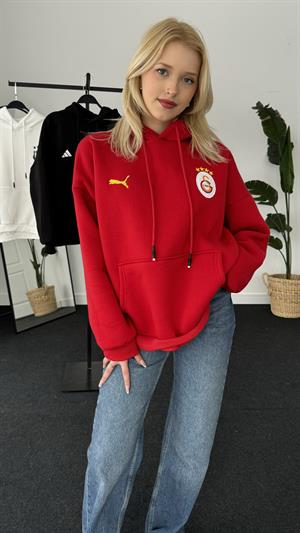 Üç İplik Şardonlu Armalı Sweat Galatasaray  Kırmızı