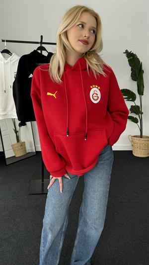 Üç İplik Şardonlu Armalı Sweat Galatasaray  Kırmızı