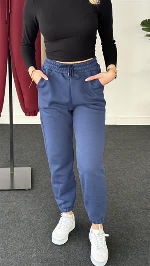 Üç İplik Şardonlu Beli Paçası Lastikli Esofman Lacivert