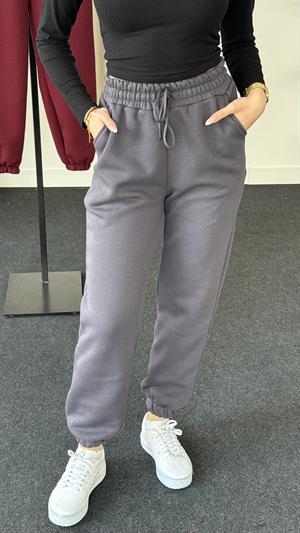 Üç İplik Şardonlu Beli Paçası Lastikli Esofman Antrasit