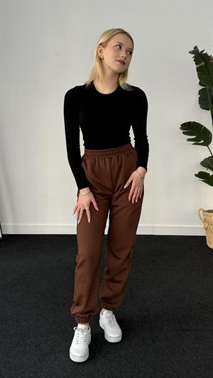 Üç İplik Şardonlu Lastikli Eşofman Krem