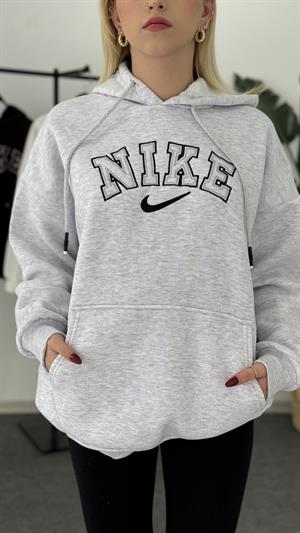 Üç İplik Şardonlu Nike Sweat Gri