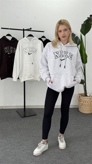 Üç İplik Şardonlu Nike Sweat Gri