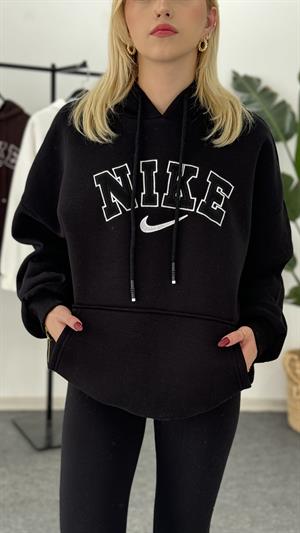 Üç İplik Şardonlu Nike Sweat Siyah