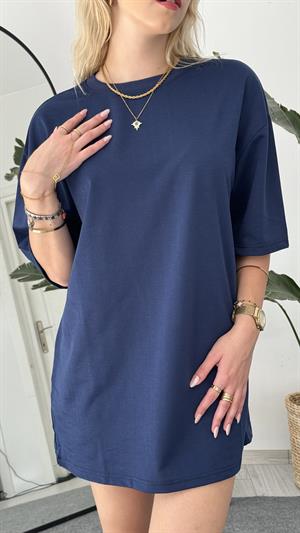 Zara Basic Penye Tişört Lacivert