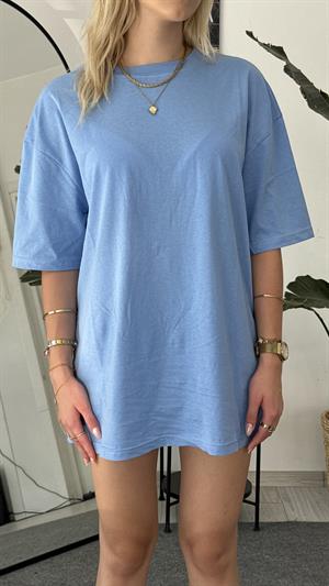 Zara Basic Penye Tişört Mavi