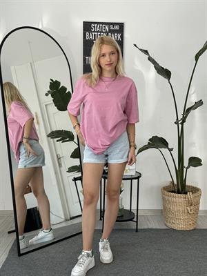 Zara Basic Penye Tişört Pembe