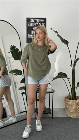 Zara Basic Penye Tişört Toz Pembe