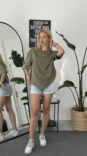 Zara Basic Penye Tişört Toz Pembe