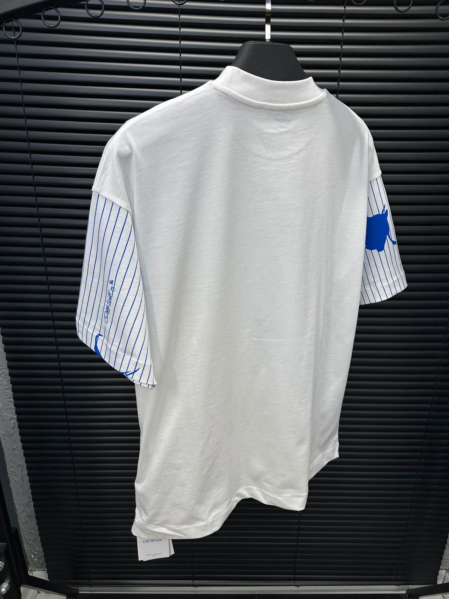 Baseball Jersey Oversize T-Shirt - Beyaz