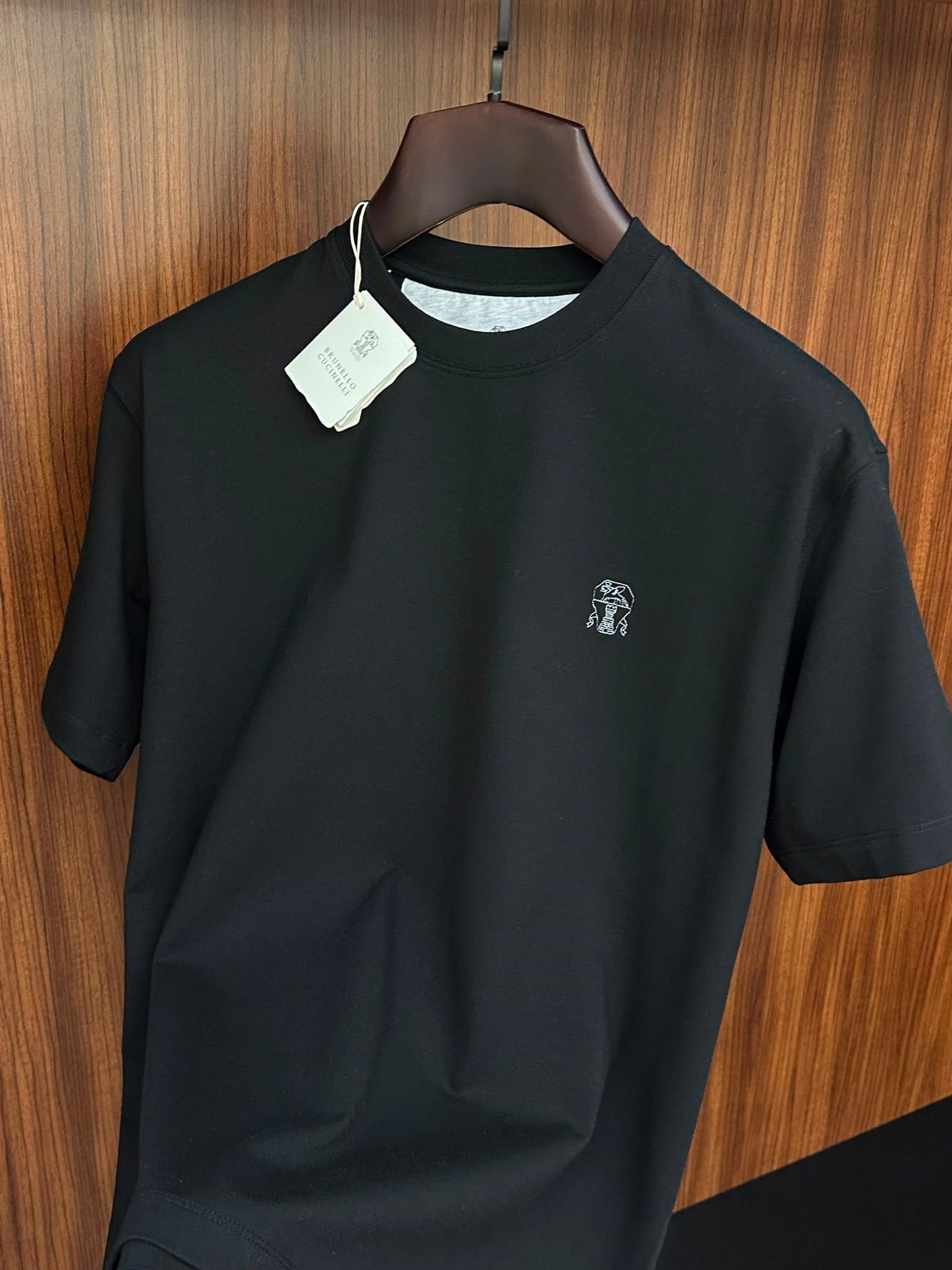 Baskı Logolu Bisiklet Yaka T-Shirt