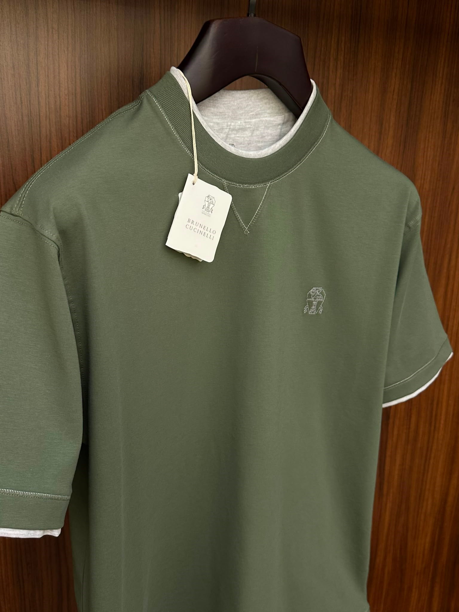 Baskı Logolu Bisiklet Yaka T-Shirt