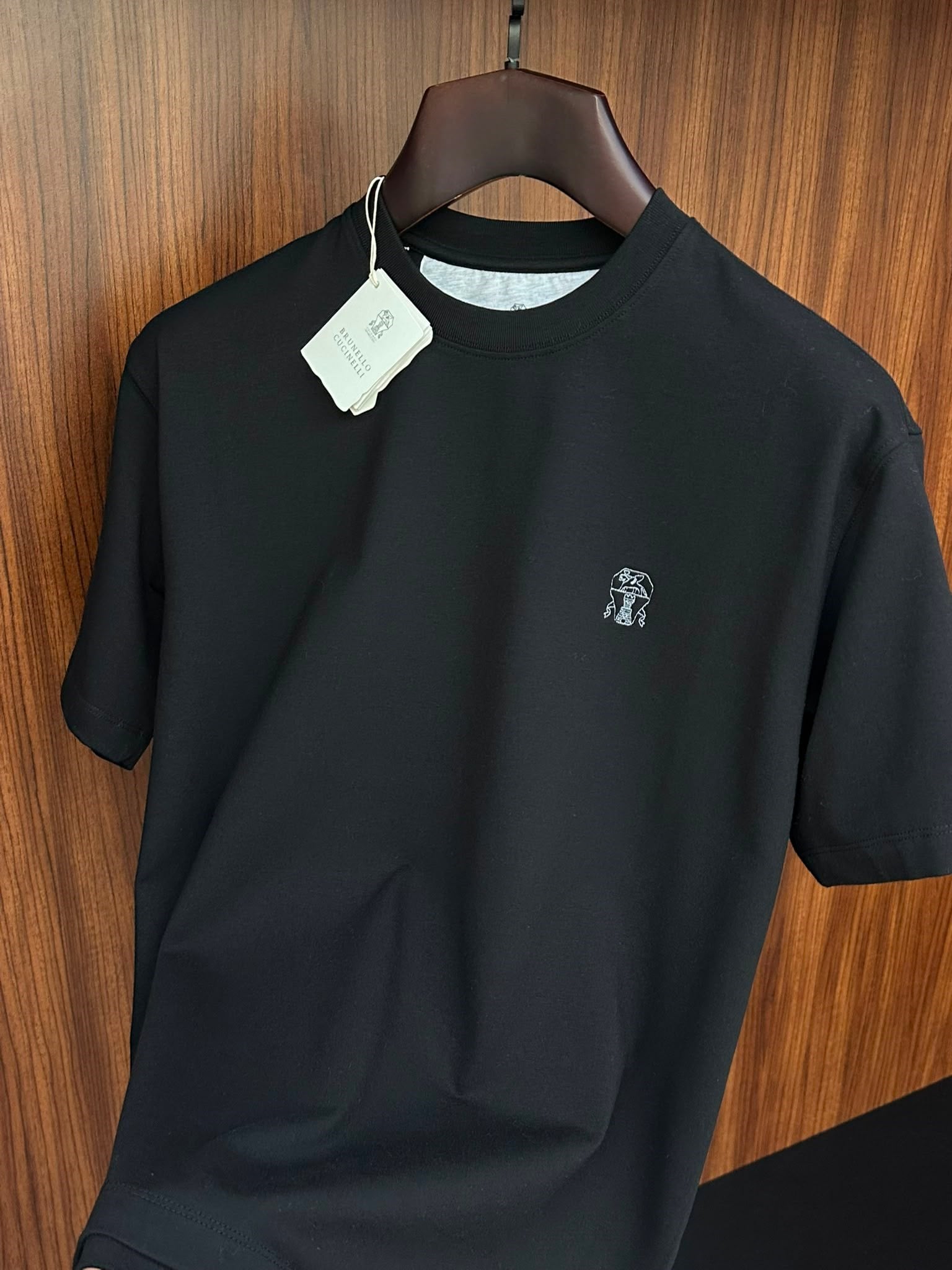 Baskı Logolu Bisiklet Yaka T-Shirt