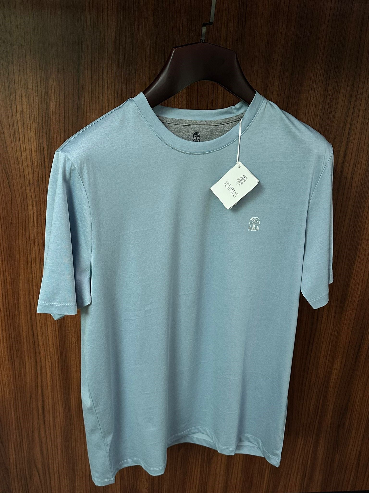 Baskı Logolu Bisiklet Yaka T-Shirt