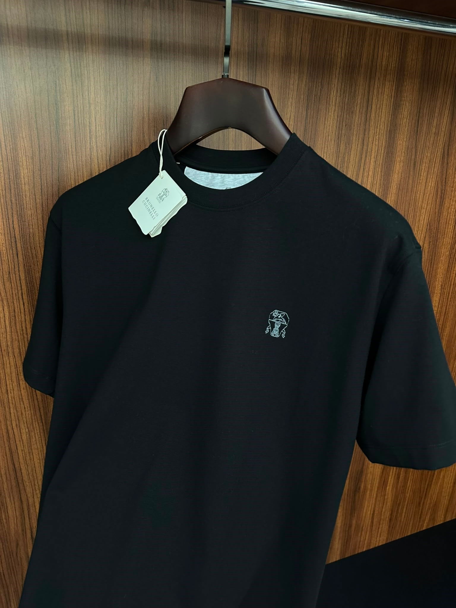 Baskı Logolu Bisiklet Yaka T-Shirt
