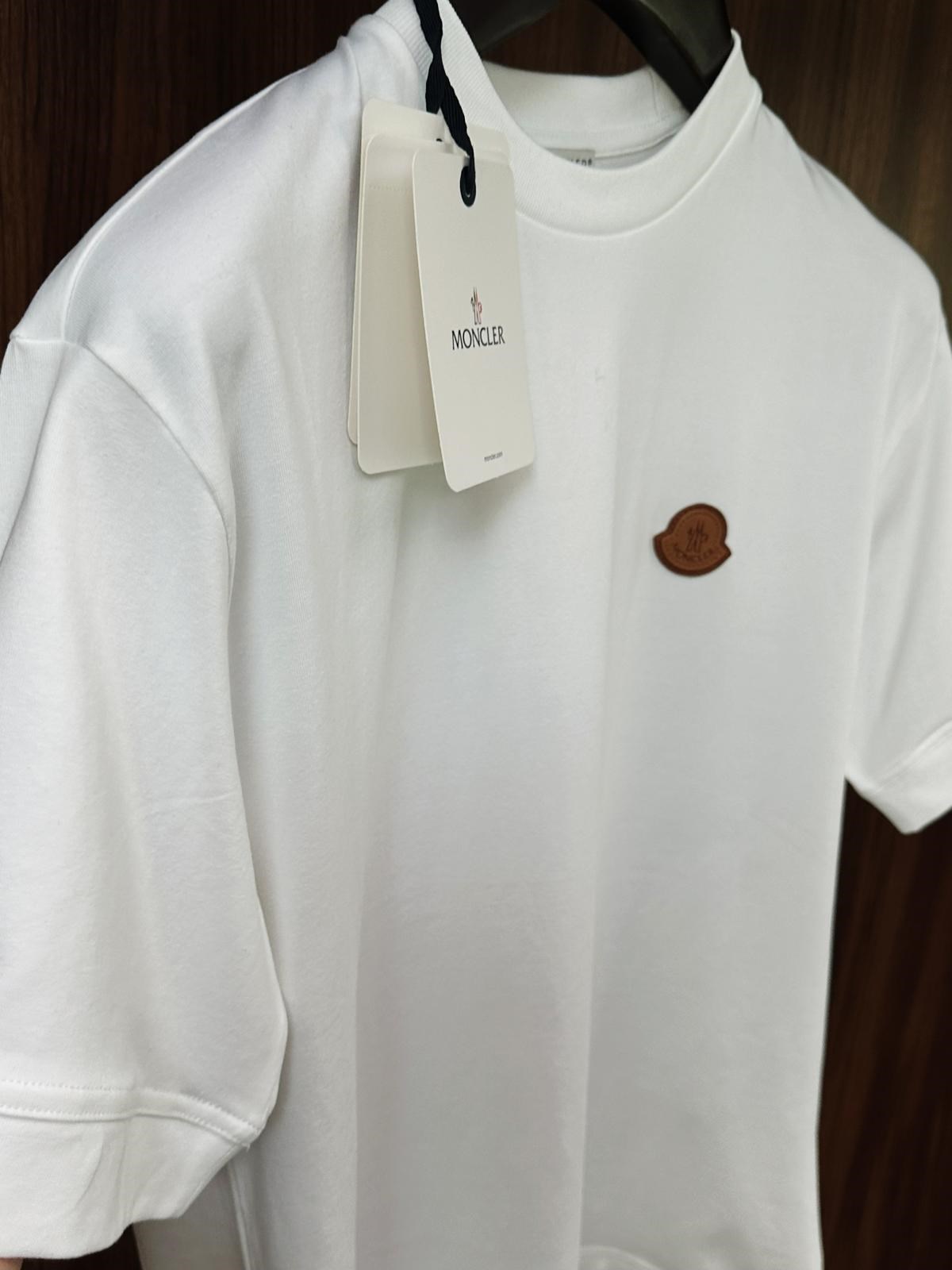 Deri Logo Bisiklet Yaka T-Shirt