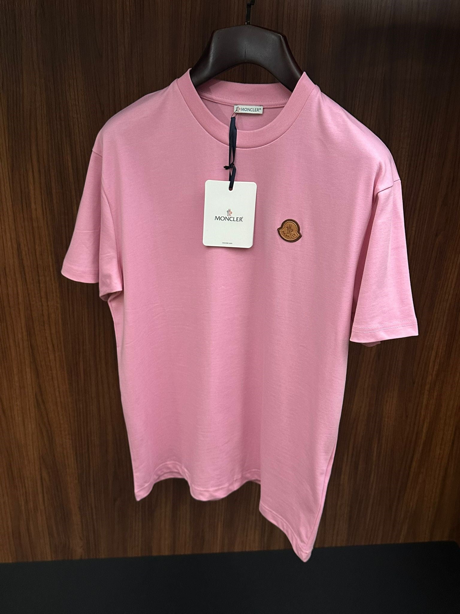 Deri Logolu Bisiklet Yaka T-Shirt