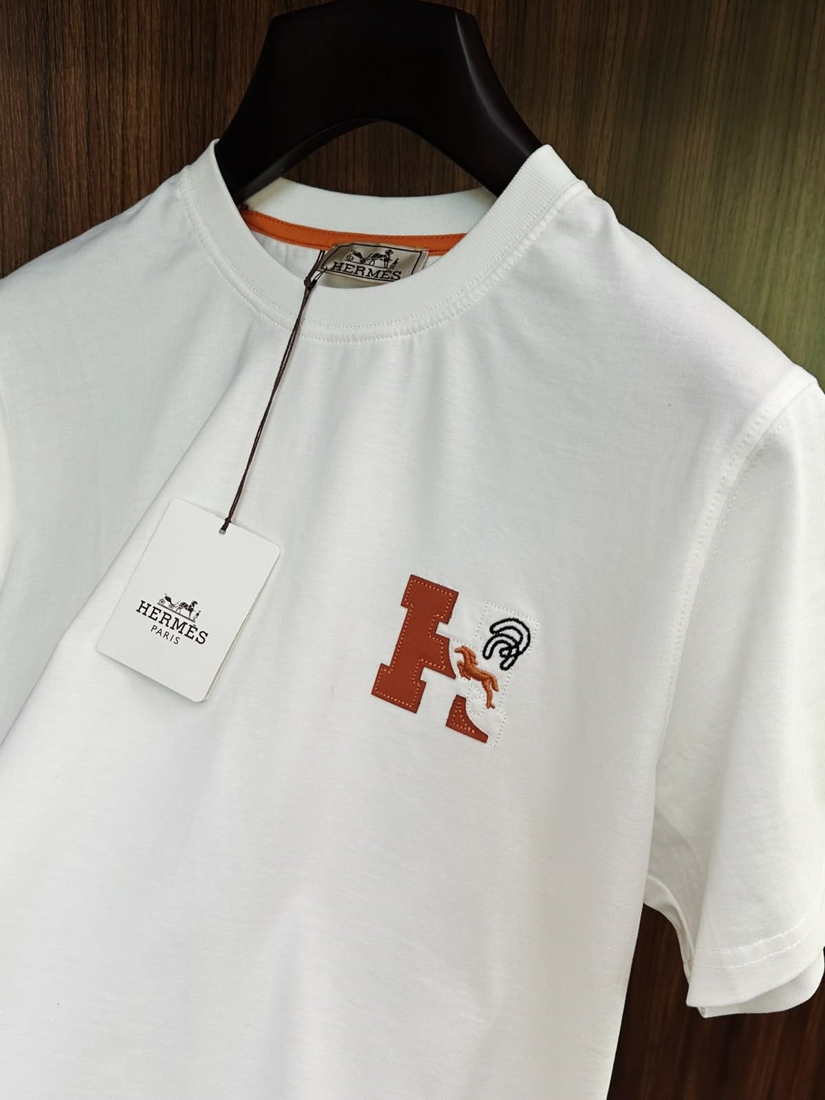 Deri & Nakış Logolu T-Shirt