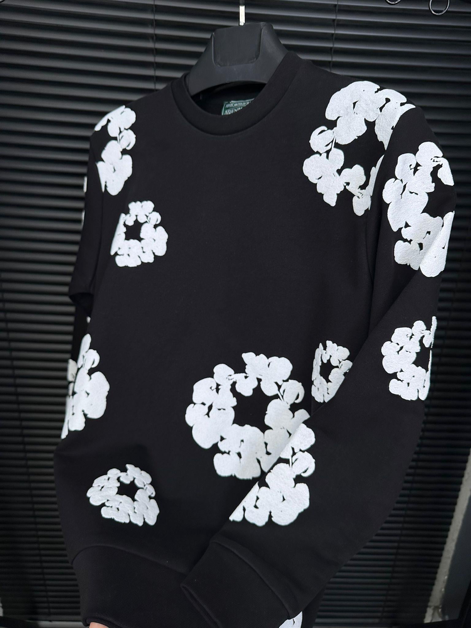 Dijital Baskılı Pamuk Sweatshirt