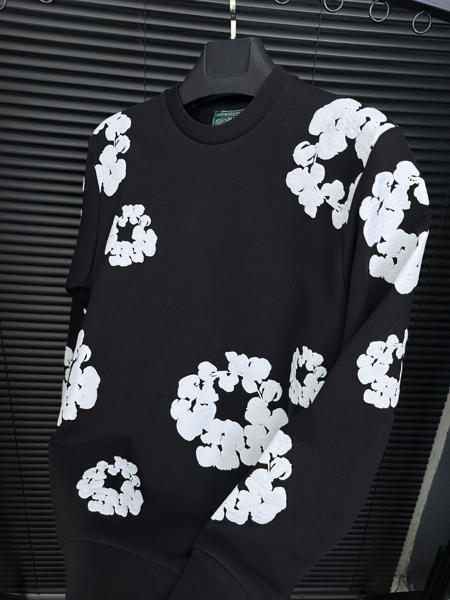 Dijital Baskılı Pamuk Sweatshirt