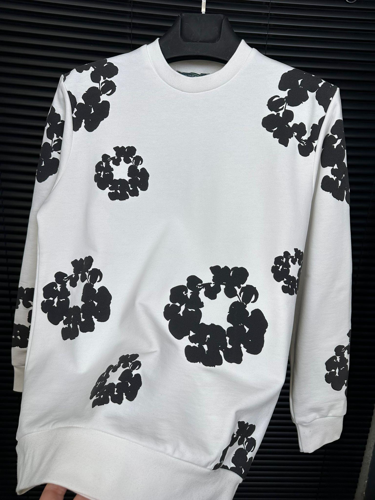 Dijital Baskılı Pamuk Sweatshirt