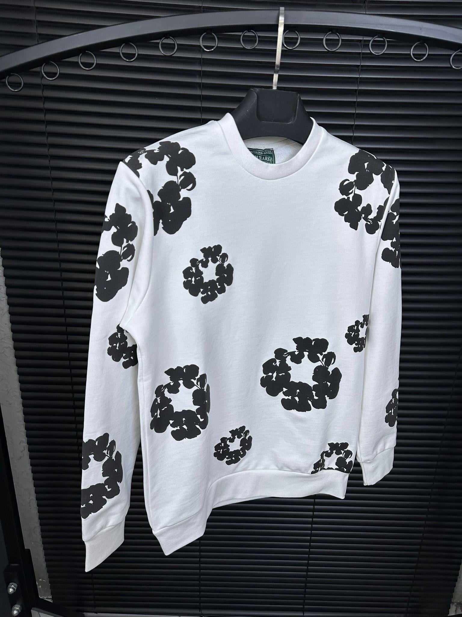 Dijital Baskılı Pamuk Sweatshirt
