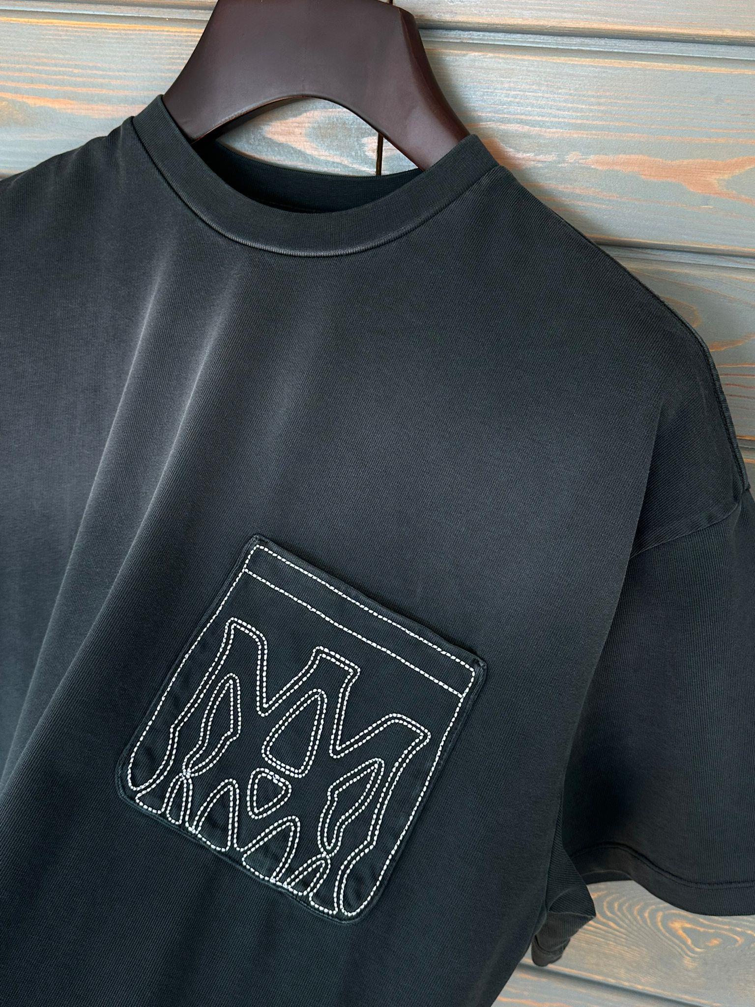 Göğüs Nakış İşlemeli Oversize T-Shirt