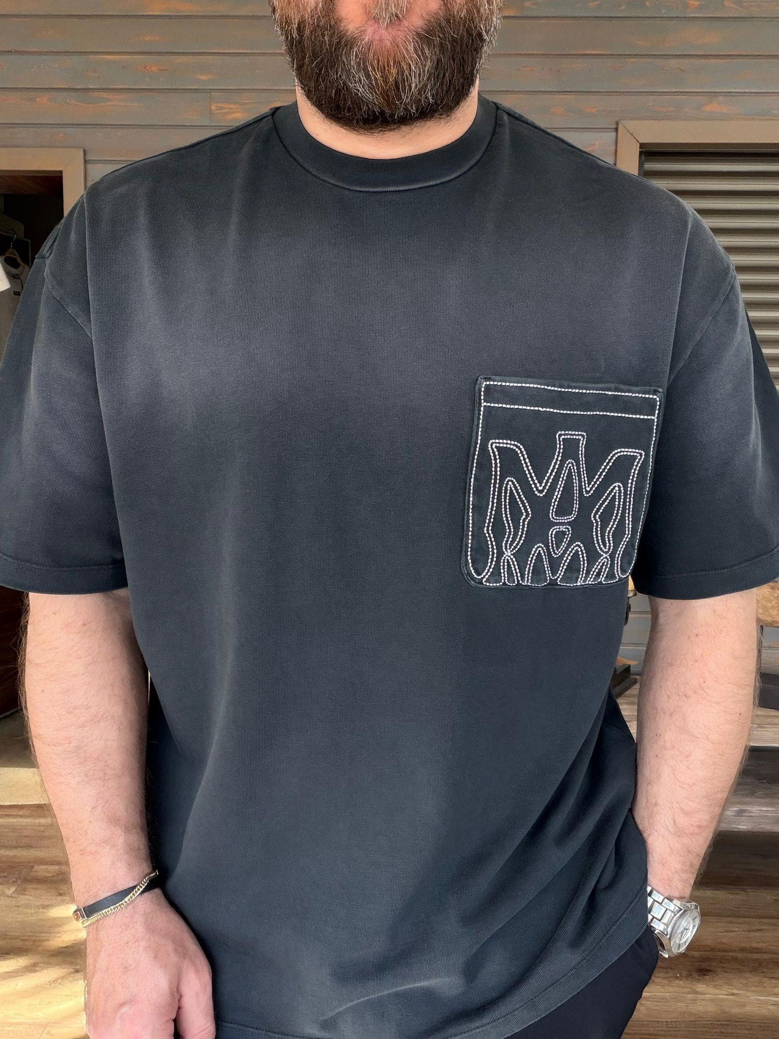 Göğüs Nakış İşlemeli Oversize T-Shirt