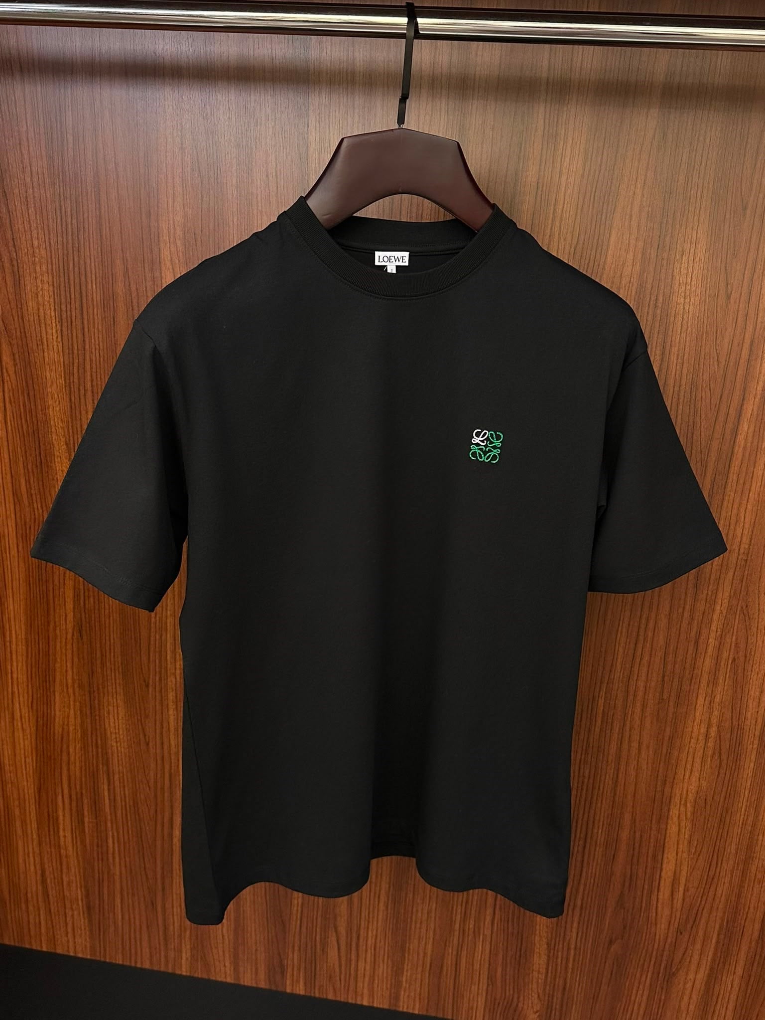 Göğüs Nakış Logolu Bisiklet Yaka T-Shirt