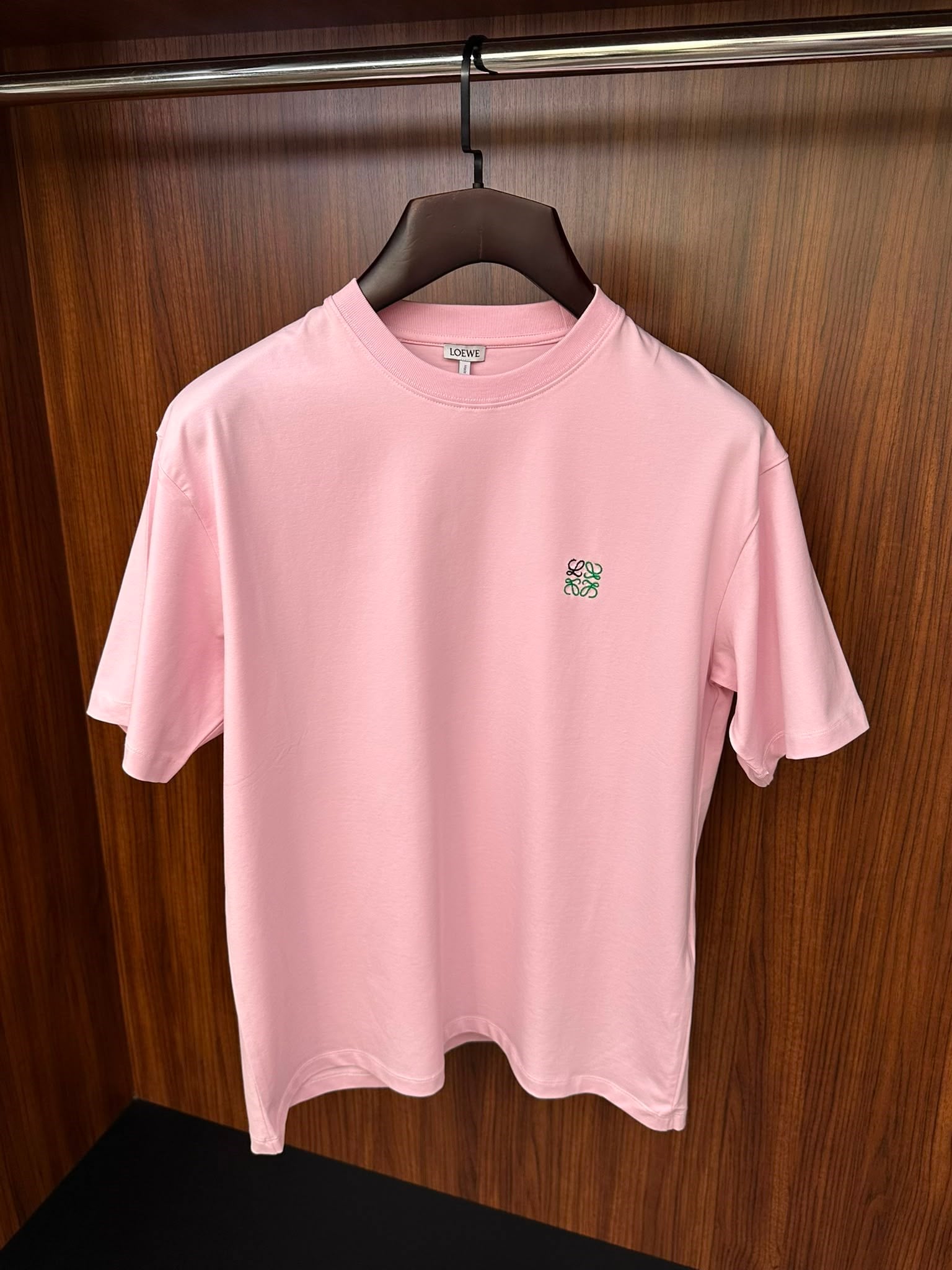 Göğüs Nakış Logolu Bisiklet Yaka T-Shirt