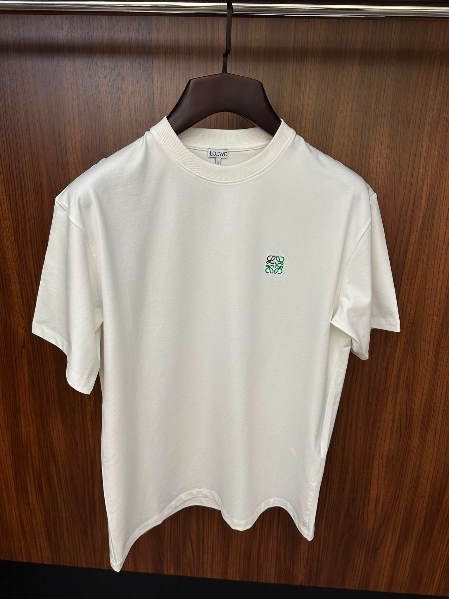Göğüs Nakış Logolu Bisiklet Yaka T-Shirt