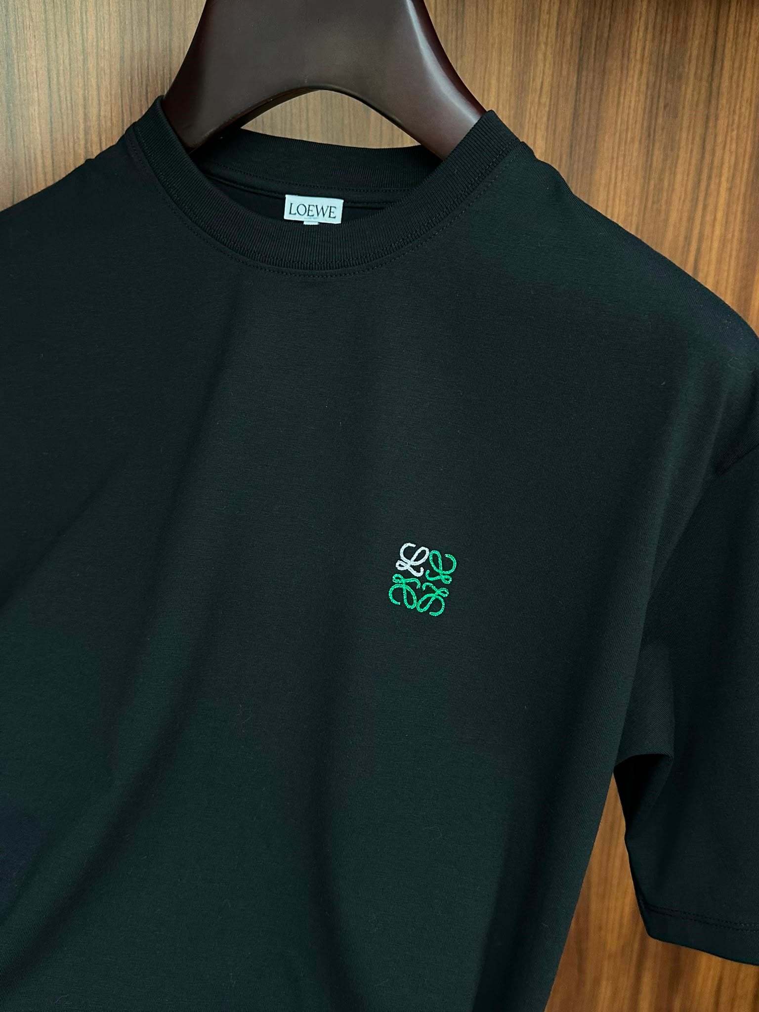 Göğüs Nakış Logolu Bisiklet Yaka T-Shirt