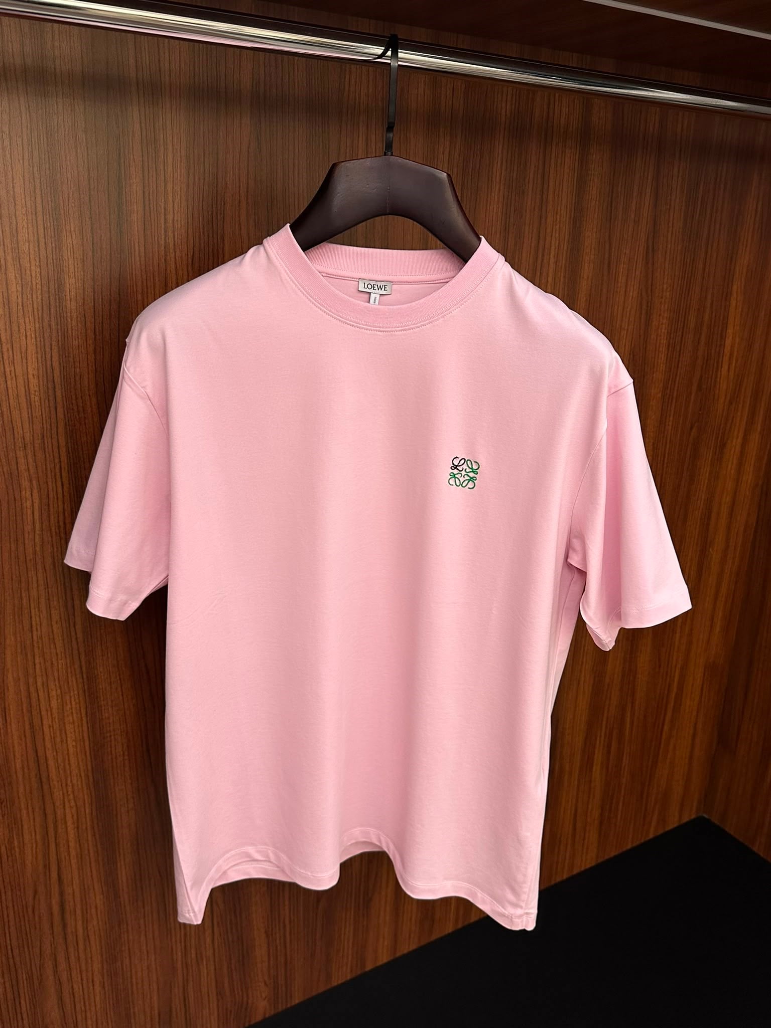 Göğüs Nakış Logolu Bisiklet Yaka T-Shirt