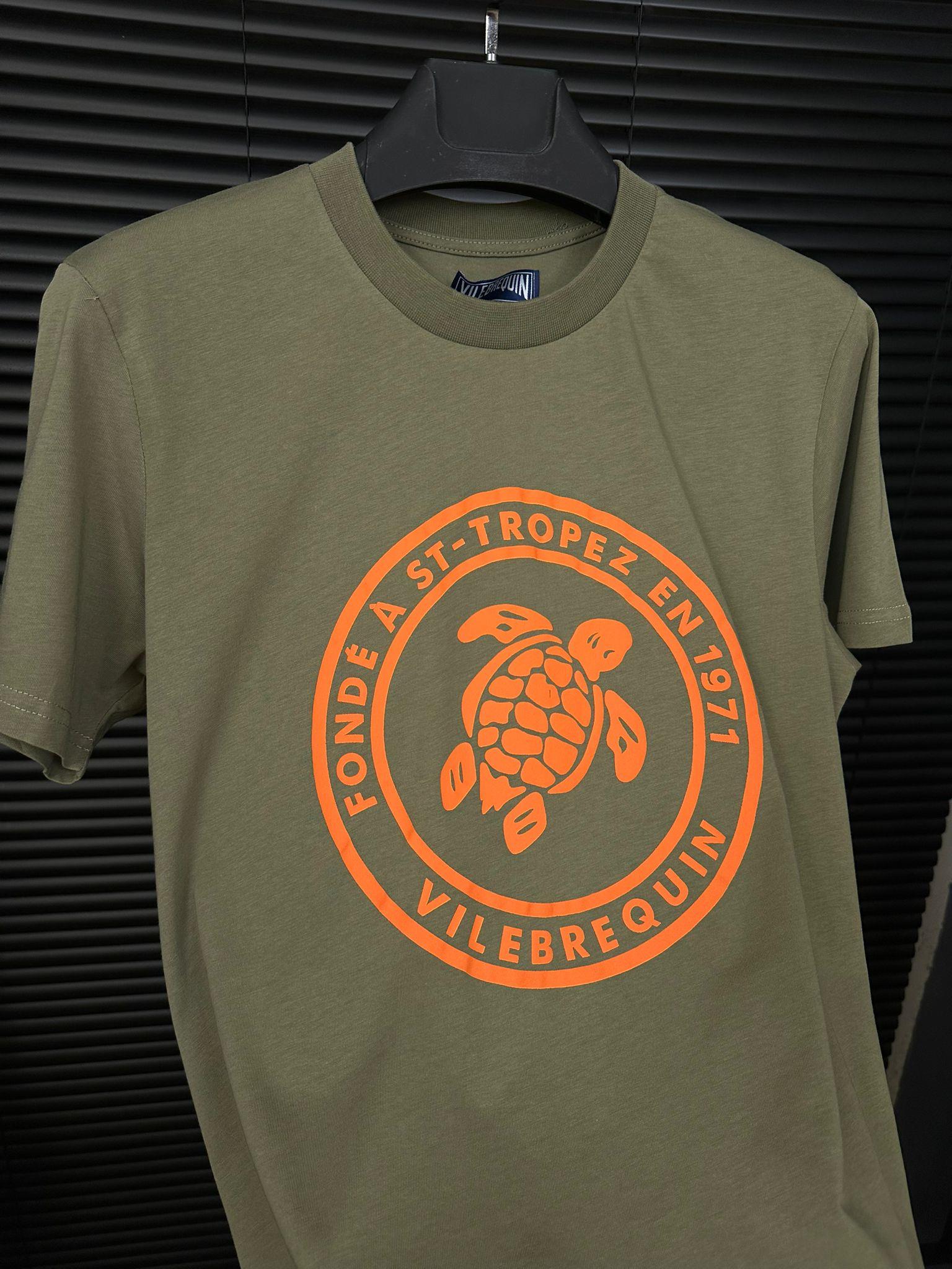 Kabartma Kamplumbağa Baskılı T-Shirt