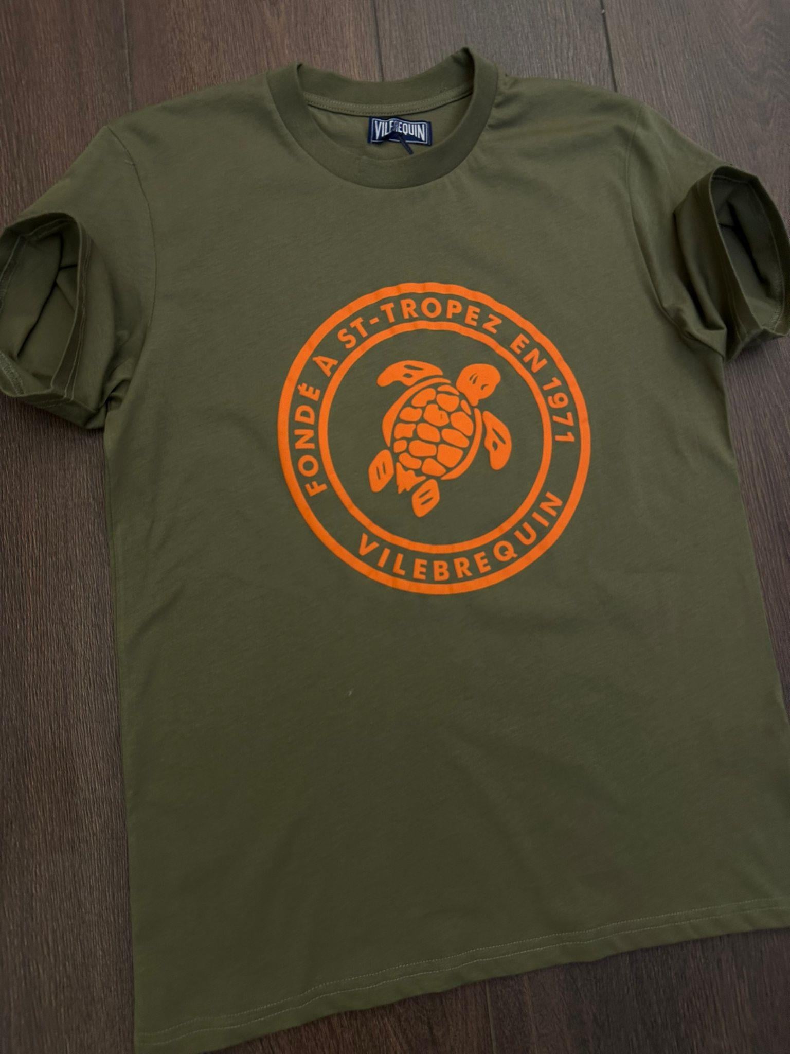 Kabartma Kamplumbağa Baskılı T-Shirt