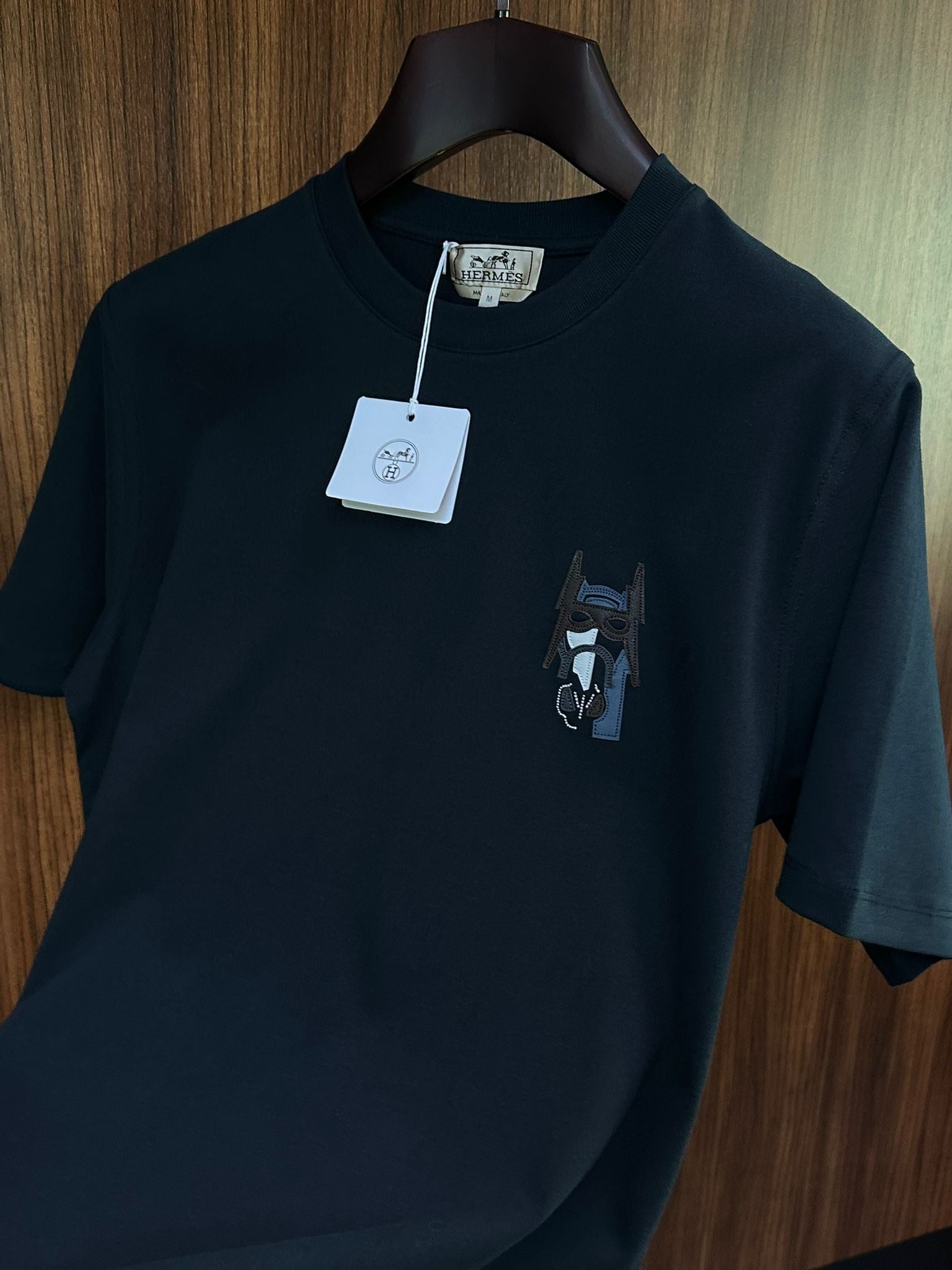 Leather H Embroidered T-Shirt