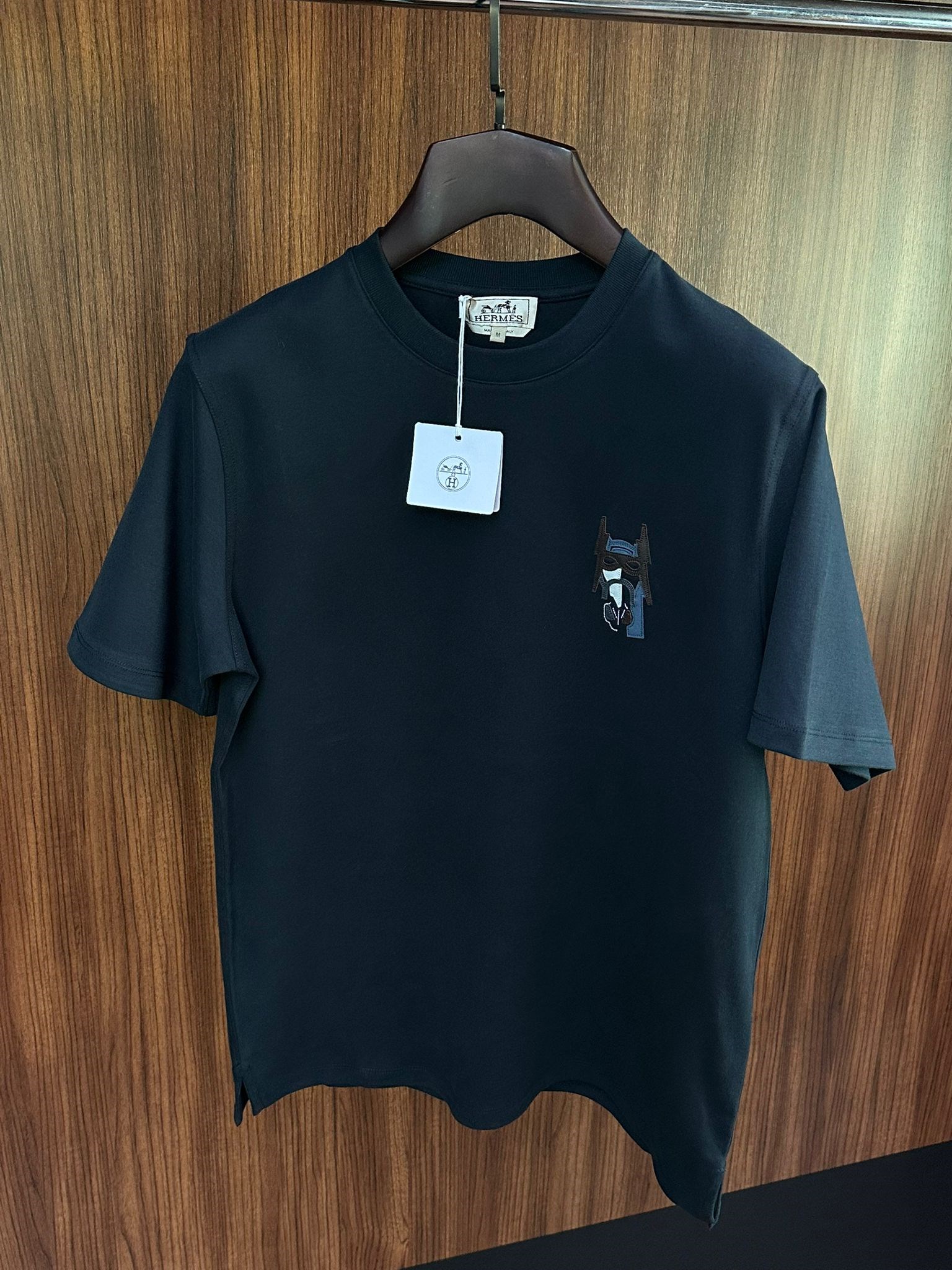 Leather H Embroidered T-Shirt