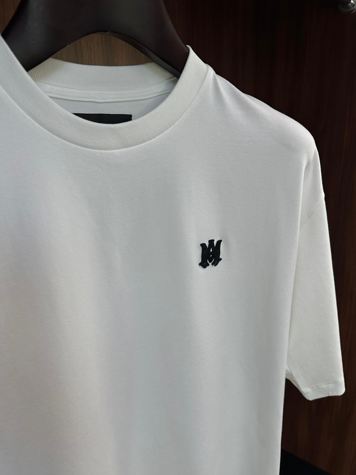 Nakış Marka Logolu Bisiklet Yaka T-Shirt