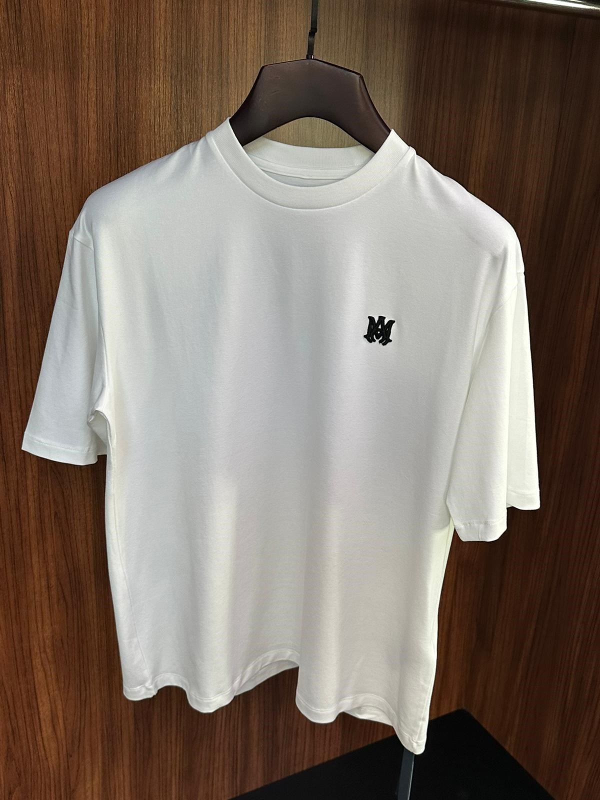 Nakış Marka Logolu Bisiklet Yaka T-Shirt